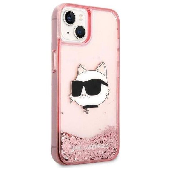 Original Case IPHONE 14 PLUS Karl Lagerfeld Hardcase Glitter Choupette Head (KLHCP14MLNCHCP) pink 3666339086978