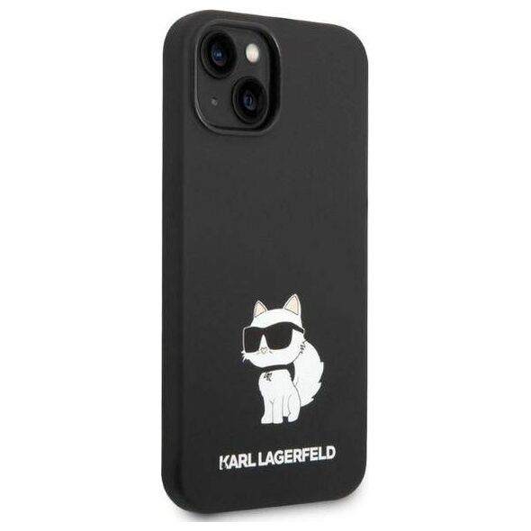 Case IPHONE 14 PLUS Karl Lagerfeld Hardcase Silicone Choupette (KLHCP14MSNCHBCK) black 3666339086732