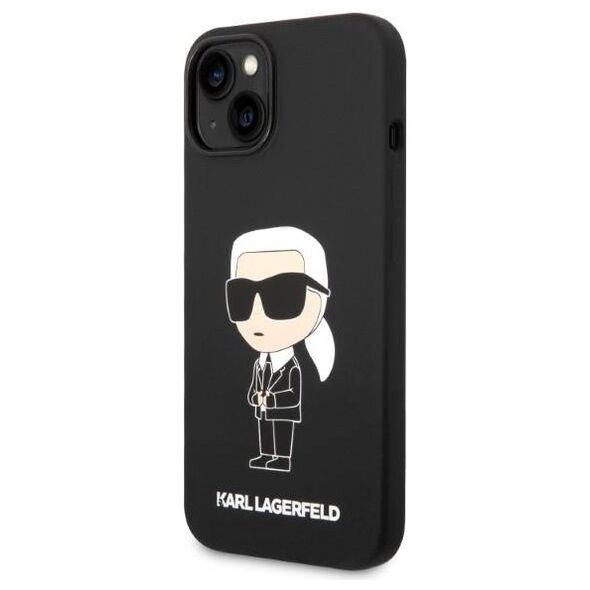 Original Case IPHONE 14 PLUS Karl Lagerfeld Hardcase Silicone Ikonik (KLHCP14MSNIKBCK) black 3666339086572