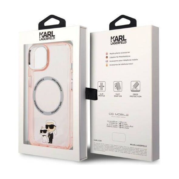 Original Case IPHONE 14 PLUS Karl Lagerfeld Hardcase Iconic Karl&Choupette Magsafe (KLHMP14MHNKCIP) pink 3666339087579