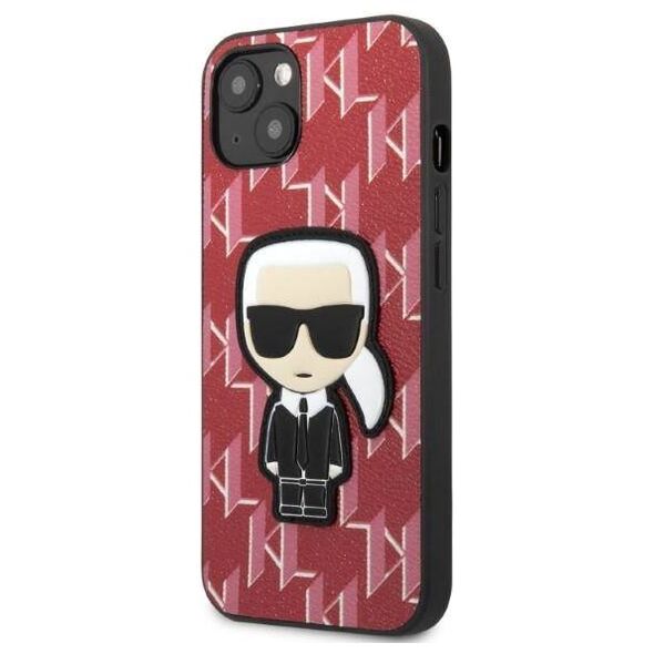 Original Case IPHONE 13 Karl Lagerfeld Hardcase Monogram Ikonik Patch red 3666339049416