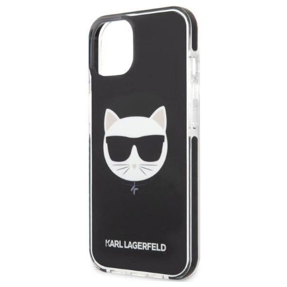 Original Case IPHONE 13 Karl Lagerfeld Hardcase Choupette Head black 3666339048495