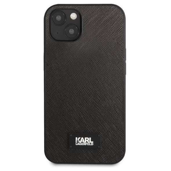 Original Case IPHONE 13 MINI Karl Lagerfeld Hardcase Saffiano Plaque black 3666339048921