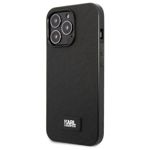 Original Case IPHONE 13 PRO MAX Karl Lagerfeld Hardcase Saffiano Plaque black 3666339048952