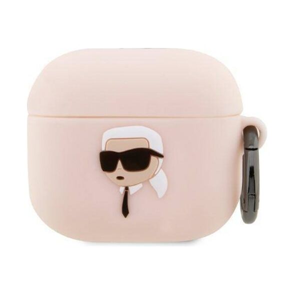 Case APPLE AIRPODS 3 Karl Lagerfeld Silicone Karl Head 3D light pink 3666339087883
