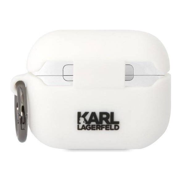 Case APPLE AIRPODS PRO Karl Lagerfeld Silicone Choupette Head 3D white 3666339087937