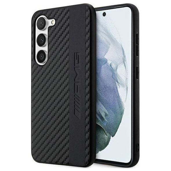 Case SAMSUNG GALAXY S23+ Mercedes AMG Hardcase Carbon Stripe&Embossed (AMHCS23MBLSCA) black 3666339113100
