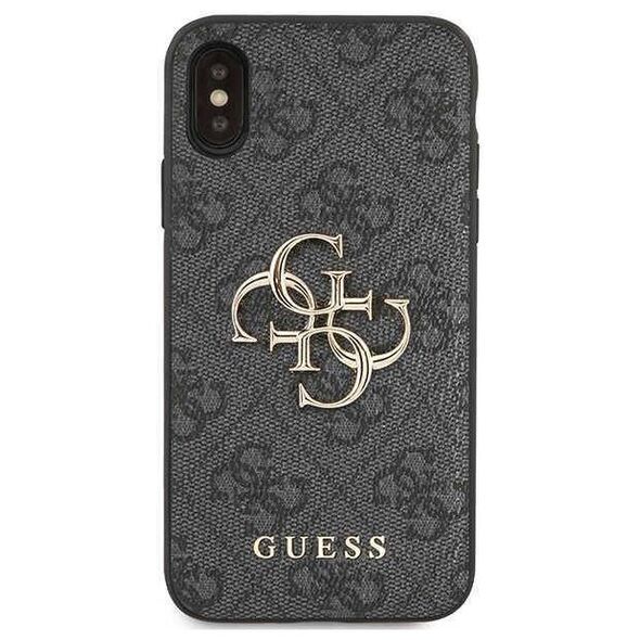 Original Case IPHONE X / XS Guess Hardcase 4G Big Metal Logo (GUHCPX4GMGGR) gray 3666339118914