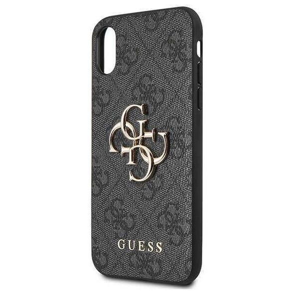 Original Case IPHONE X / XS Guess Hardcase 4G Big Metal Logo (GUHCPX4GMGGR) gray 3666339118914