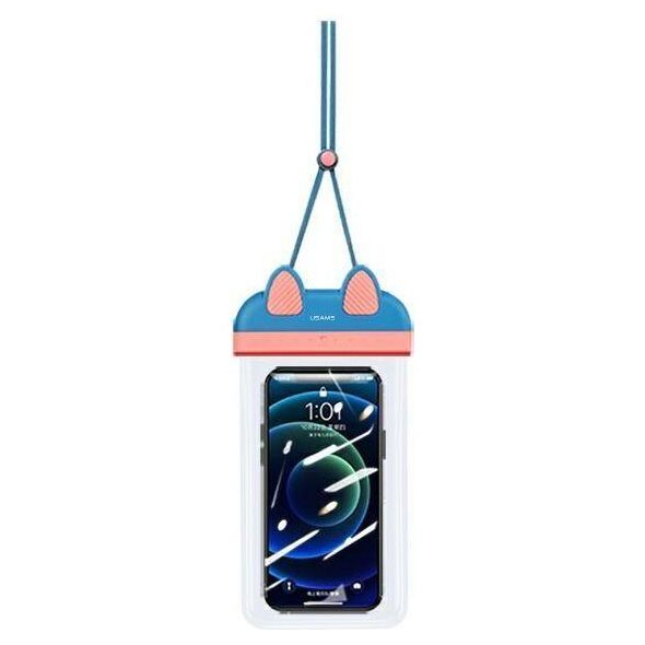 Case 7" USAMS Waterproof Case (YD010) blue & pink 6958444971544