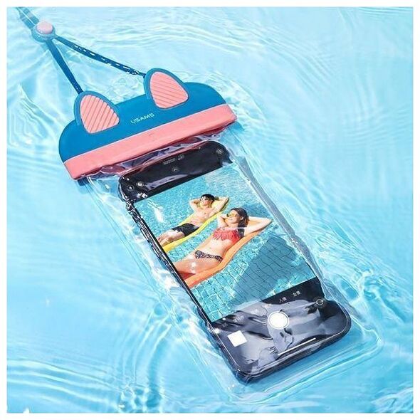Case 7" USAMS Waterproof Case (YD010) blue & pink 6958444971544