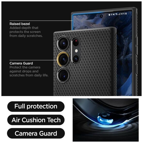 Case SAMSUNG GALAXY S23 ULTRA Spigen Liquid Air Matte black 8809896740210