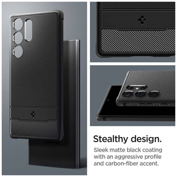 Case SAMSUNG GALAXY S23 ULTRA Spigen Rugged Armor Matte black 8809896740203