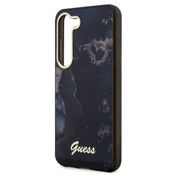 Original Case SAMSUNG GALAXY S23+ Guess Hardcase Golden Marble Collection (GUHCS23MHTMRSK) black 3666339117351