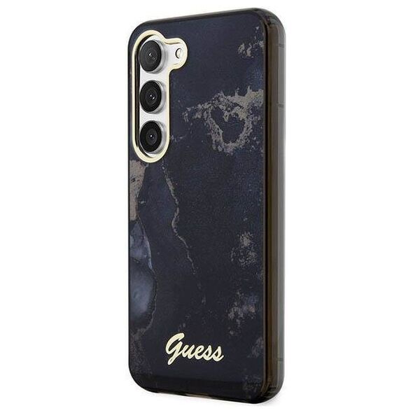 Original Case SAMSUNG GALAXY S23 Guess Hardcase Golden Marble Collection (GUHCS23SHTMRSK) black 3666339117344