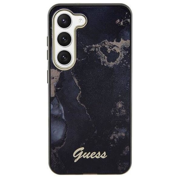 Original Case SAMSUNG GALAXY S23 Guess Hardcase Golden Marble Collection (GUHCS23SHTMRSK) black 3666339117344