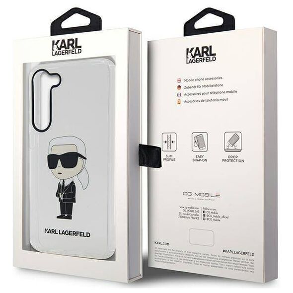 Original Case SAMSUNG GALAXY S23+ Karl Lagerfeld Hardcase Ikonik (KLHCS23MHNIKTCT) transparent 3666339117801