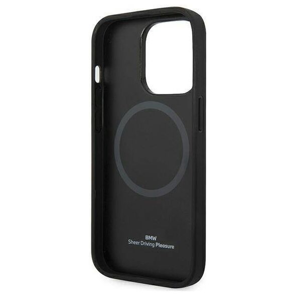 Original Case IPHONE 14 PRO BMW Leather Diamond Pattern MagSafe (BMHMP14L22RFGK) black 3666339089009