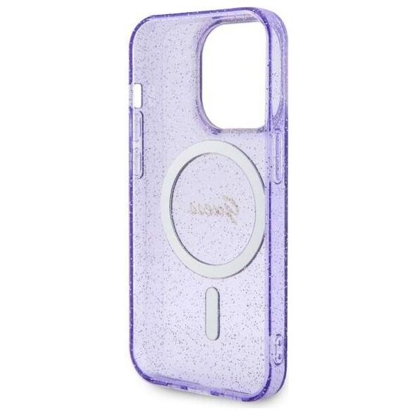Original Case IPHONE 14 PRO Guess Hardcase Glitter Gold MagSafe (GUHMP14LHCMCGU) purple 3666339125684