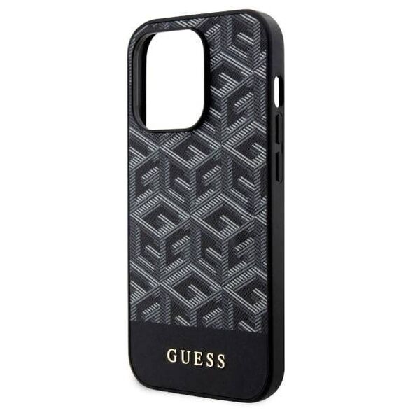 Original Case IPHONE 14 PRO Guess Hardcase GCube Stripes MagSafe (GUHMP14LHGCFSEK) black 3666339112448