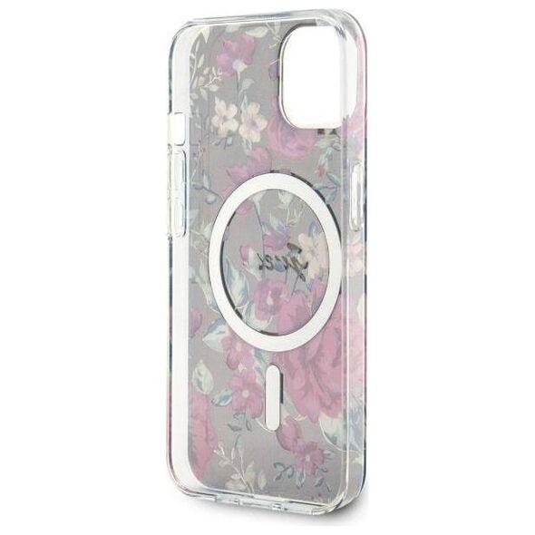 Original Case IPHONE 14 Guess Hardcase Flower MagSafe (Guhmp14shcfwsa) green 3666339115593