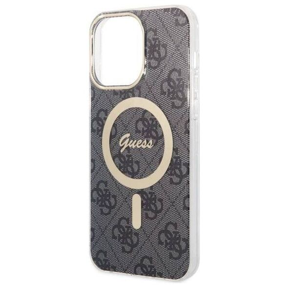 Original Case IPHONE 14 PRO MAX Guess Hardcase 4G MagSafe (GUHMP14XH4STK) black 3666339118235