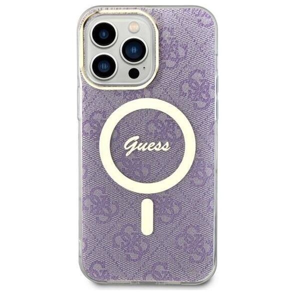 Original Case IPHONE 14 PRO MAX Guess Hardcase 4G MagSafe (GUHMP14XH4STU) purple 3666339118259