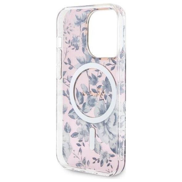 Original Case IPHONE 14 PRO MAX Guess Hardcase Flower MagSafe (GUHMP14XHCFWSP) pink 3666339115586