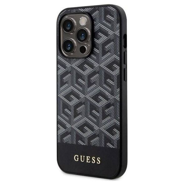 Original Case IPHONE 14 PRO MAX Guess Hardcase GCube Stripes MagSafe (GUHMP14XHGCFSEK) black 3666339112455