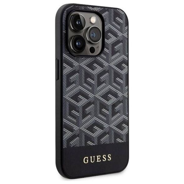 Original Case IPHONE 14 PRO MAX Guess Hardcase GCube Stripes MagSafe (GUHMP14XHGCFSEK) black 3666339112455