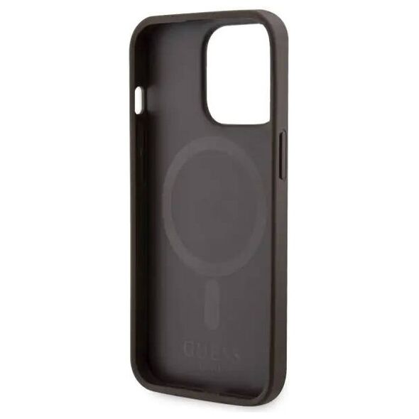 Original Case IPHONE 11 / XR Guess Hardcase 4G Printed Stripe MagSafe (GUHMN61P4RPSW) brown 3666339119713