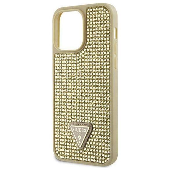 Original Case IPHONE 14 PRO MAX Guess Hardcase Rhinestone Triangle (GUHCP14XHDGTPD) gold 3666339120085