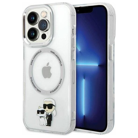 Original Case IPHONE 13 PRO Karl Lagerfeld Hardcase Iconic Karl&Choupette Magsafe (KLHMP13LHNKCIT) transparent 3666339126346