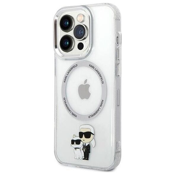 Original Case IPHONE 13 PRO Karl Lagerfeld Hardcase Iconic Karl&Choupette Magsafe (KLHMP13LHNKCIT) transparent 3666339126346