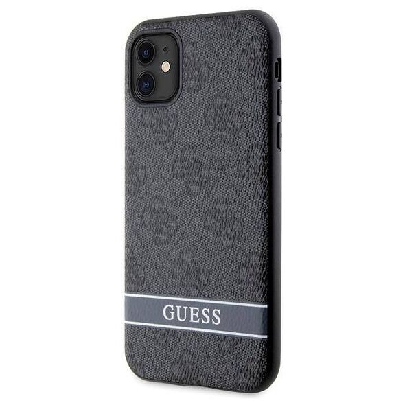 Original Case IPHONE 11 / XR Guess Hardcase 4G Stripe (GUHCN61P4SNK) grey 3666339170103