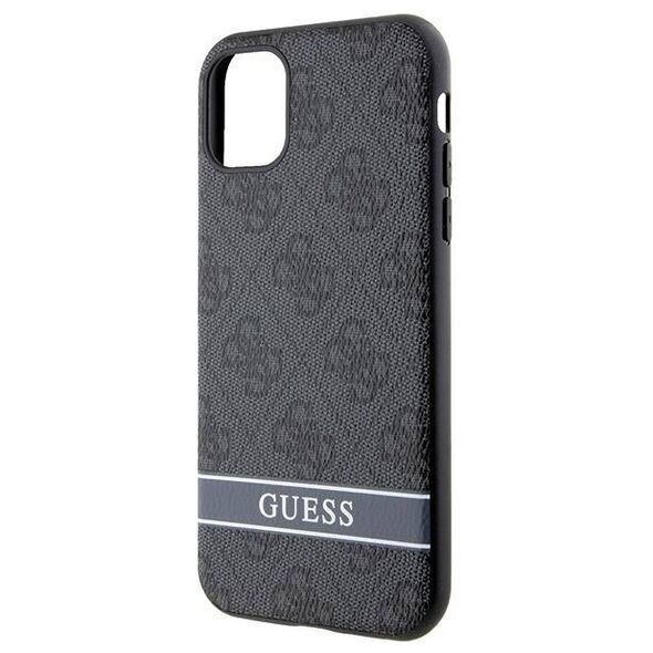 Original Case IPHONE 11 / XR Guess Hardcase 4G Stripe (GUHCN61P4SNK) grey 3666339170103