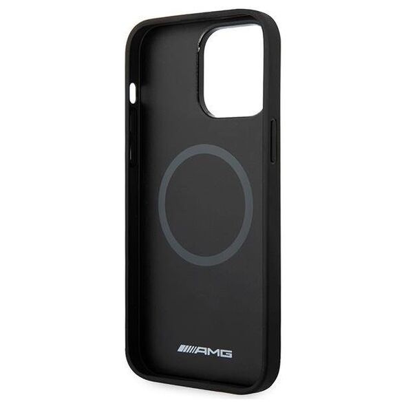 Case IPHONE 14 PRO MAX Mercedes AMG Hardcase Leather Curved Lines MagSafe black 3666339071974