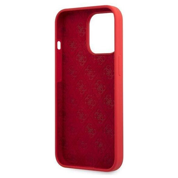Original Case IPHONE 13 PRO MAX Guess Hard Case Silicone Vintage Gold Logo red 3666339033941