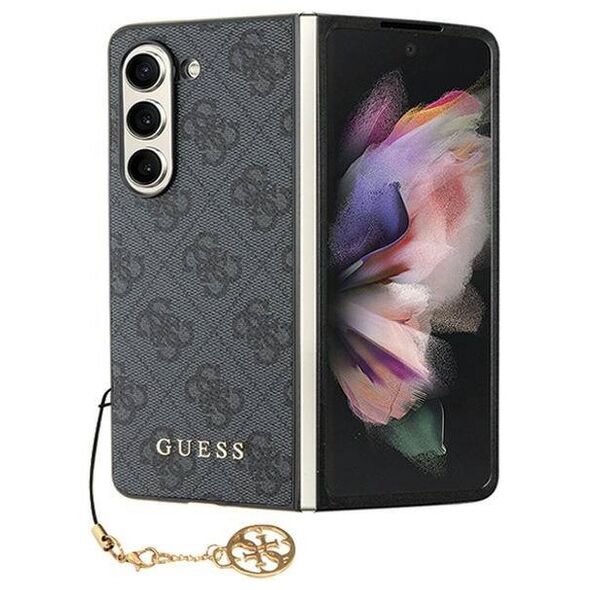 Original Case SAMSUNG GALAXY Z FOLD 5 Guess Hardcase 4G Charms Collection (GUHCZFD5GF4GGR) gray 3666339171988