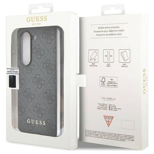 Original Case SAMSUNG GALAXY Z FOLD 5 Guess Hardcase 4G Charms Collection (GUHCZFD5GF4GGR) gray 3666339171988