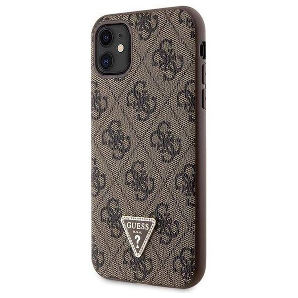 Original Case IPHONE 11 / XR Guess Hardcase Crossbody 4G Metal Logo (GUHCN61P4TDSCPW) brown 3666339146849