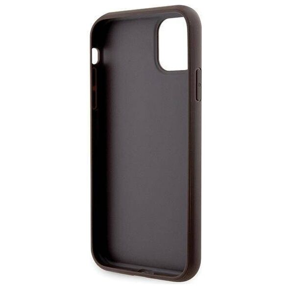 Original Case IPHONE 11 / XR Guess Hardcase Crossbody 4G Metal Logo (GUHCN61P4TDSCPW) brown 3666339146849