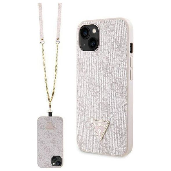 Original Case IPHONE 14 PRO MAX Guess Hardcase Crossbody 4G Metal Logo (GUHCP14XP4TDSCPP) pink 3666339147211
