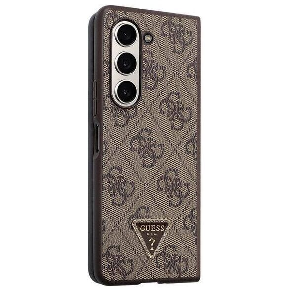 Original Case SAMSUNG GALAXY Z FOLD 5 Guess Hardcase Leather 4G Triangle Strass (GUHCZFD5P4TDPW) brown 3666339173920