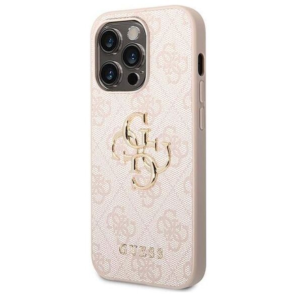 Original Case APPLE IPHONE 15 PRO Guess Hardcase 4G Big Metal Logo (GUHCP15L4GMGPI) pink 3666339171605