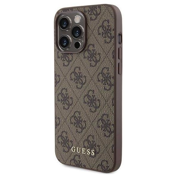 Original Case APPLE IPHONE 15 PRO MAX Guess Hard Case 4G Metal Gold Logo (GUHCP15XG4GFBR) brown 3666339171735