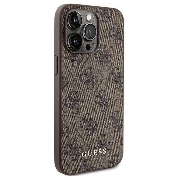 Original Case APPLE IPHONE 15 PRO MAX Guess Hard Case 4G Metal Gold Logo (GUHCP15XG4GFBR) brown 3666339171735