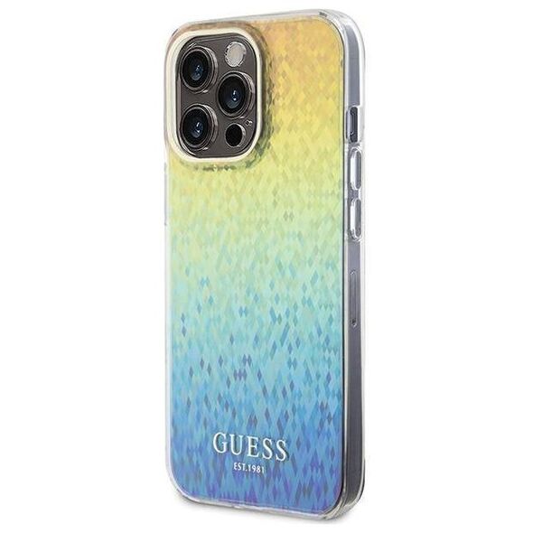 Original Case APPLE IPHONE 15 PRO MAX Guess Hardcase IML Faceted Mirror Disco Iridescent (GUHCP15XHDECMI) multicolored 3666339172343