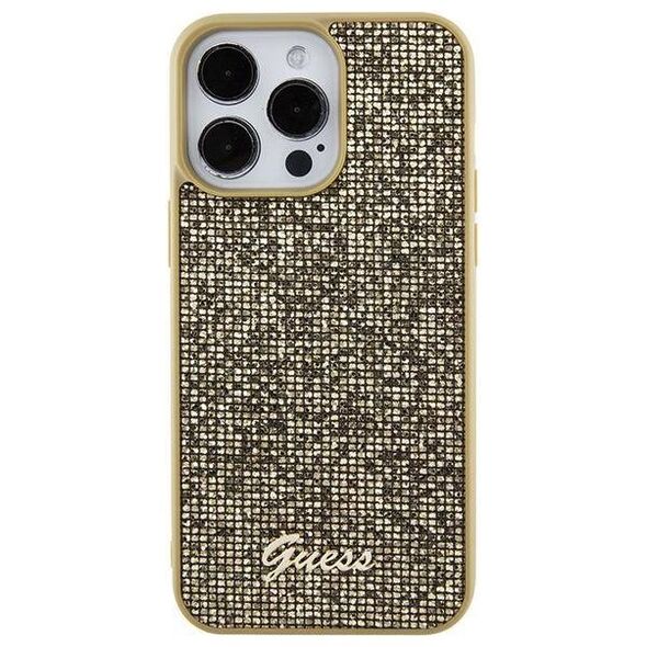 Original Case APPLE IPHONE 15 PRO MAX Guess Hardcase Disco Metal Script (GUHCP15XPMSDGSD) gold 3666339173609