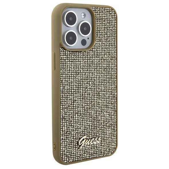 Original Case APPLE IPHONE 15 PRO MAX Guess Hardcase Disco Metal Script (GUHCP15XPMSDGSD) gold 3666339173609